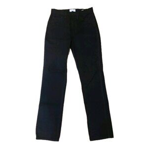 Frame Jeans Womens Le Italien True Straight Black 26 Italy 100% Cotton High Rise